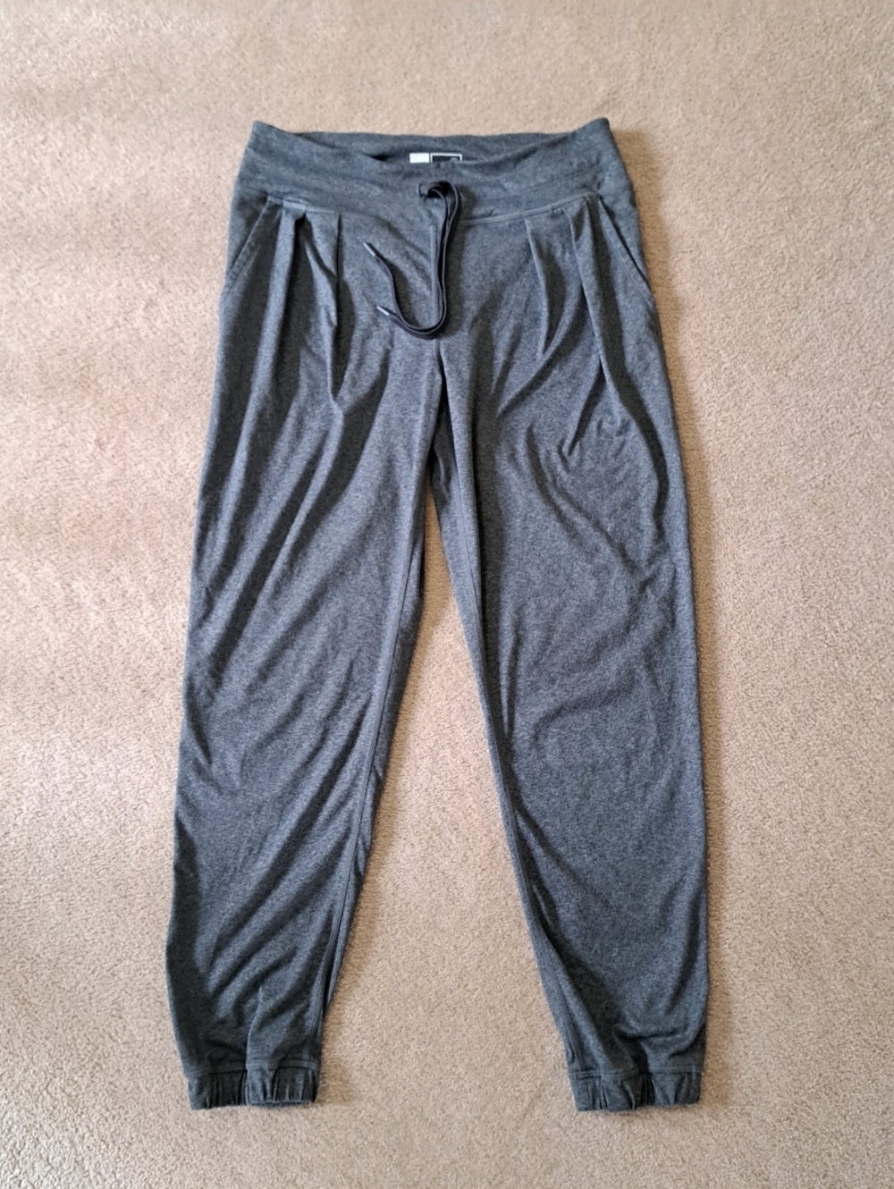Lole Pleated Jogger Womens Medium Grey Stretch Loungewear Casual Soft Activewear